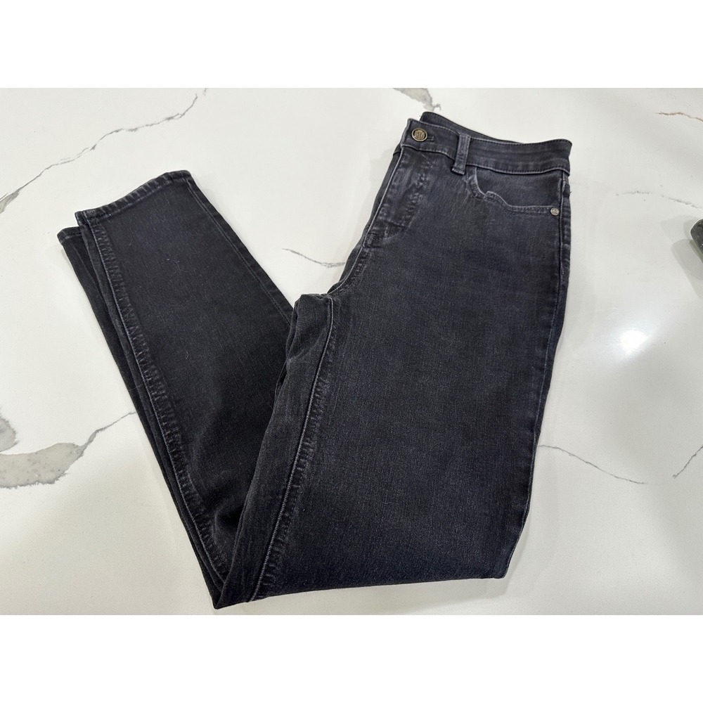 Talbots Flawless Five-Pocket Jegging Jeans Womens 8 Black Denim Slim Leg